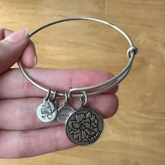 ALEX AND ANI Mom Bangle, Rafaelian Silver, One Size, Because I Love You Mom - Picture 11 of 11